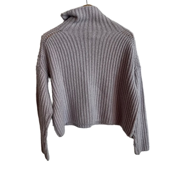 LA VIE x REBECCA TAYLOR Wool Yak Ribbed Turtleneck Chunky Knit Pullover Sweater - Picture 3 of 9